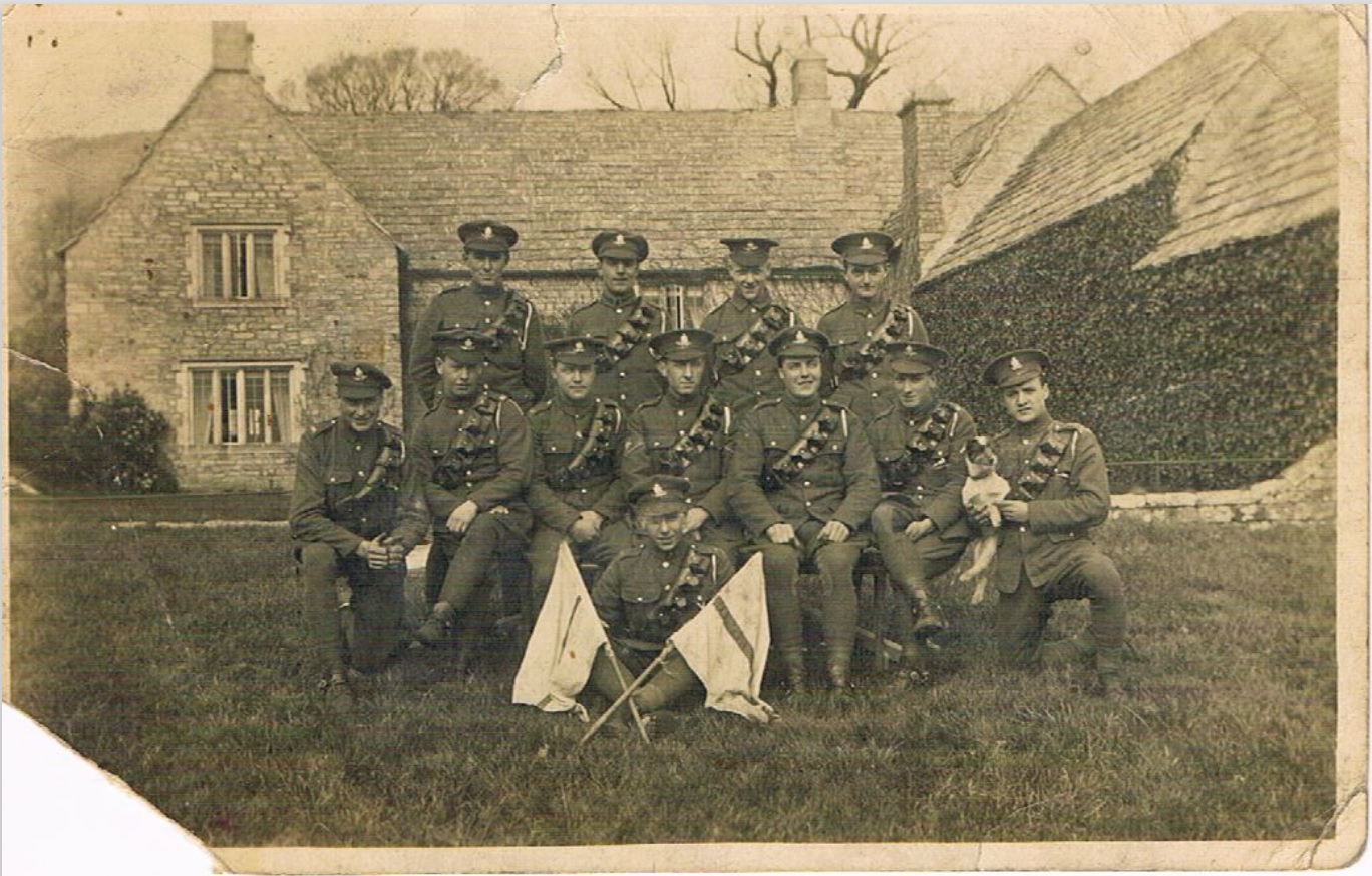 Albert Garnet 'Bert' Edwards (back row, far left) with unit 